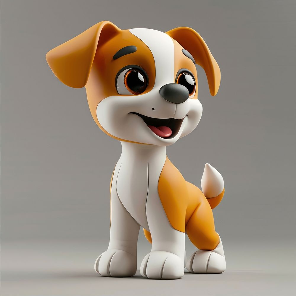 Puppy figurine cartoon mammal.