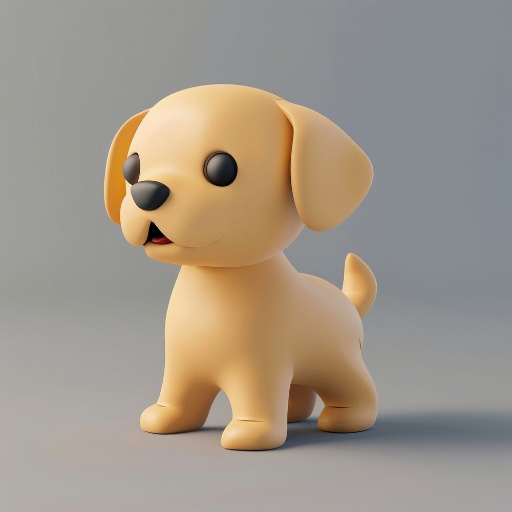 Puppy figurine cartoon toy.