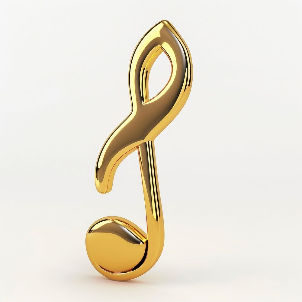 Musical Note Sheet number gold white background.