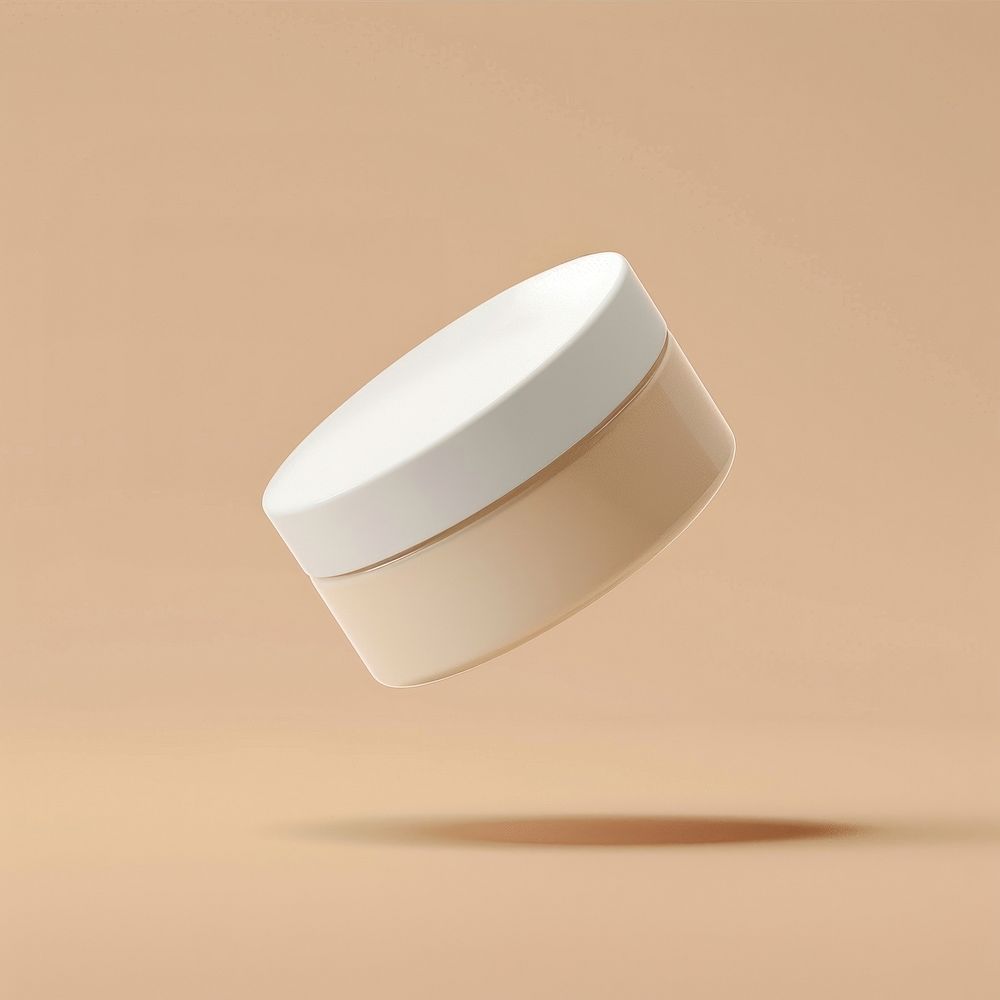 Cream packaging mockup porcelain pottery tape.
