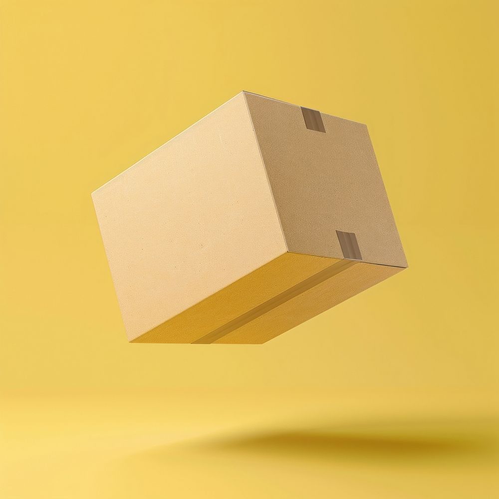 Box mockup cardboard letterbox mailbox.