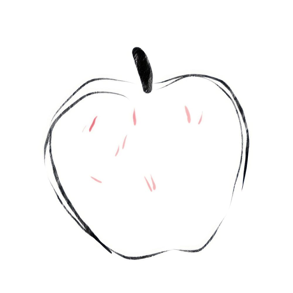 Apple drawing sketch food.