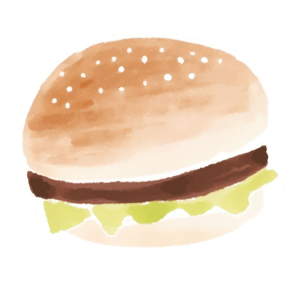 Burger food white background hamburger.