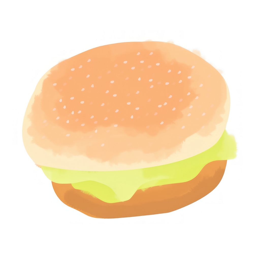 Burger bread food white background.