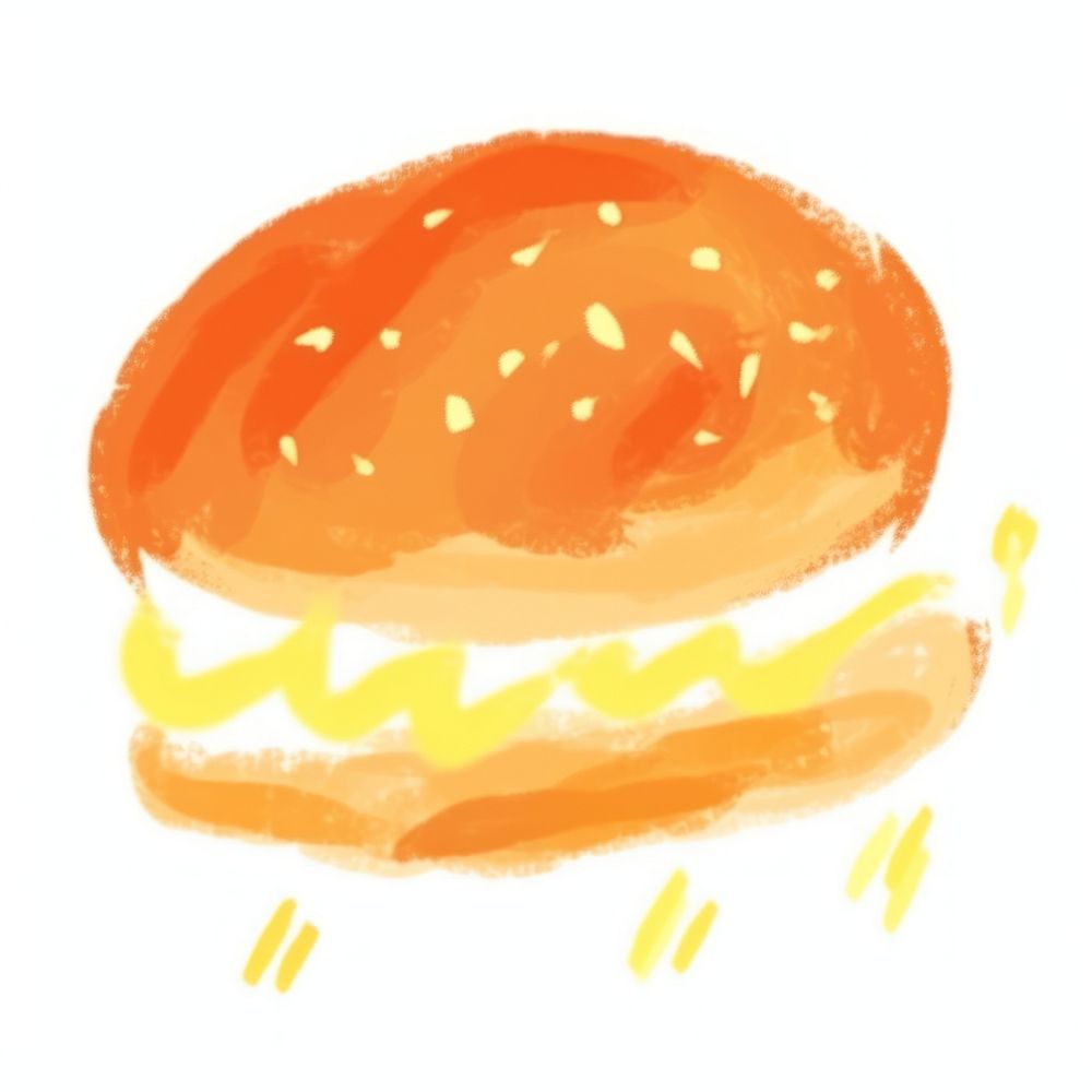 Burger with fire bread food bun.