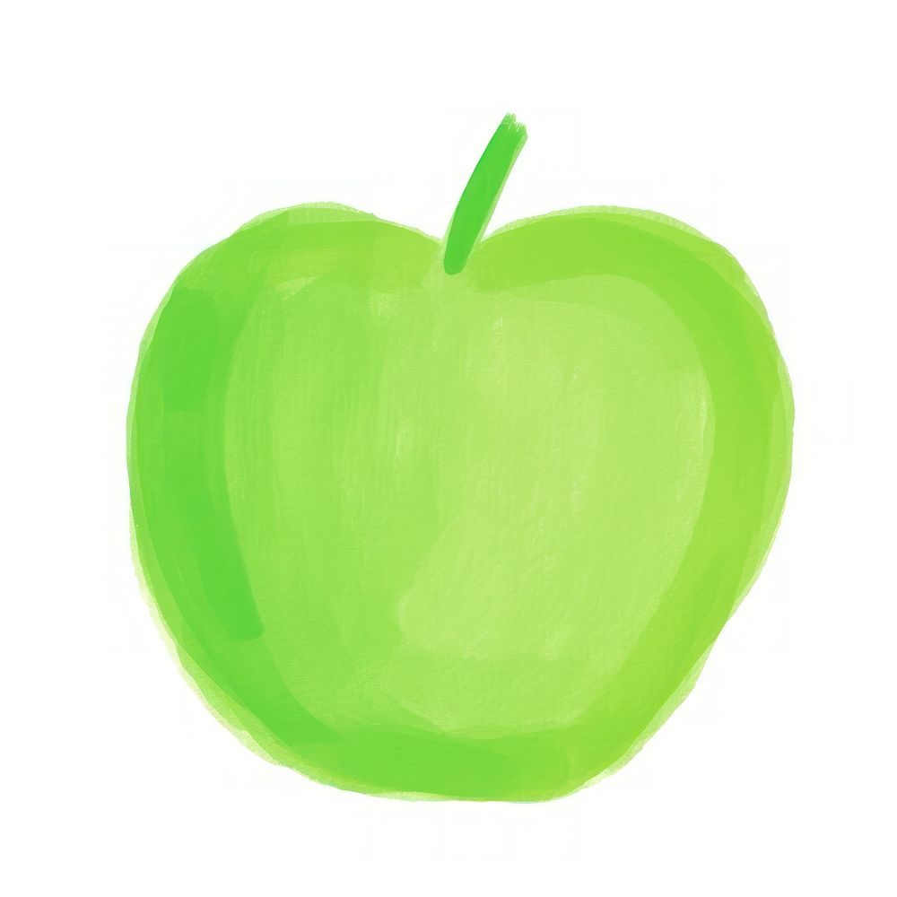Green apple fruit food white background.