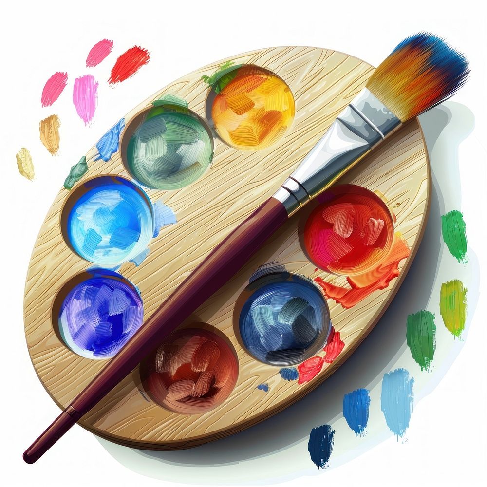Art color palette brush paint paintbrush.