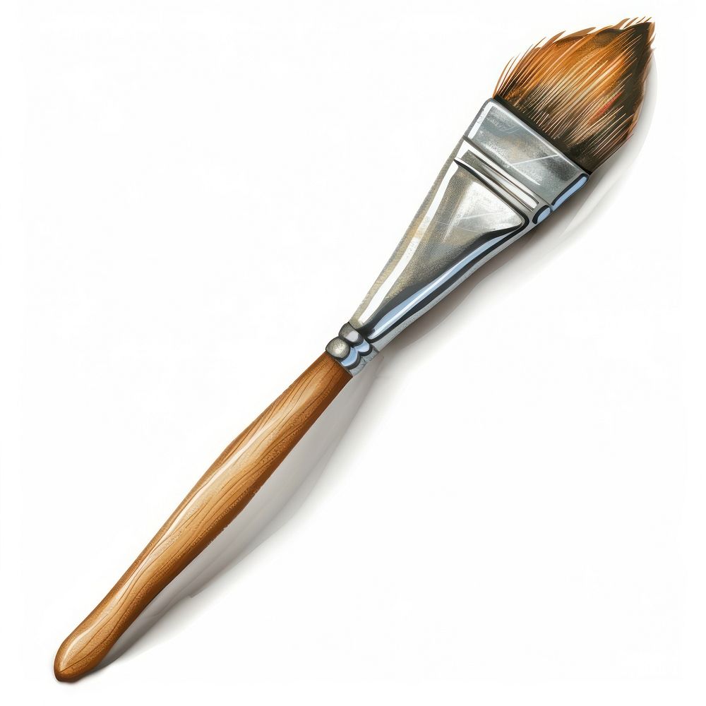 Brush tool white background paintbrush device.
