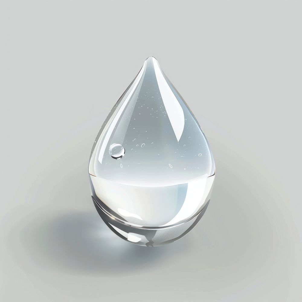 Transparent water drop silver simplicity splashing.