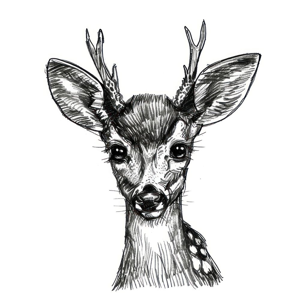 Deer doodle illustrated wildlife kangaroo.