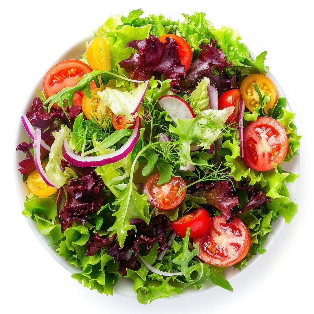 Salad vegetable arugula plate.