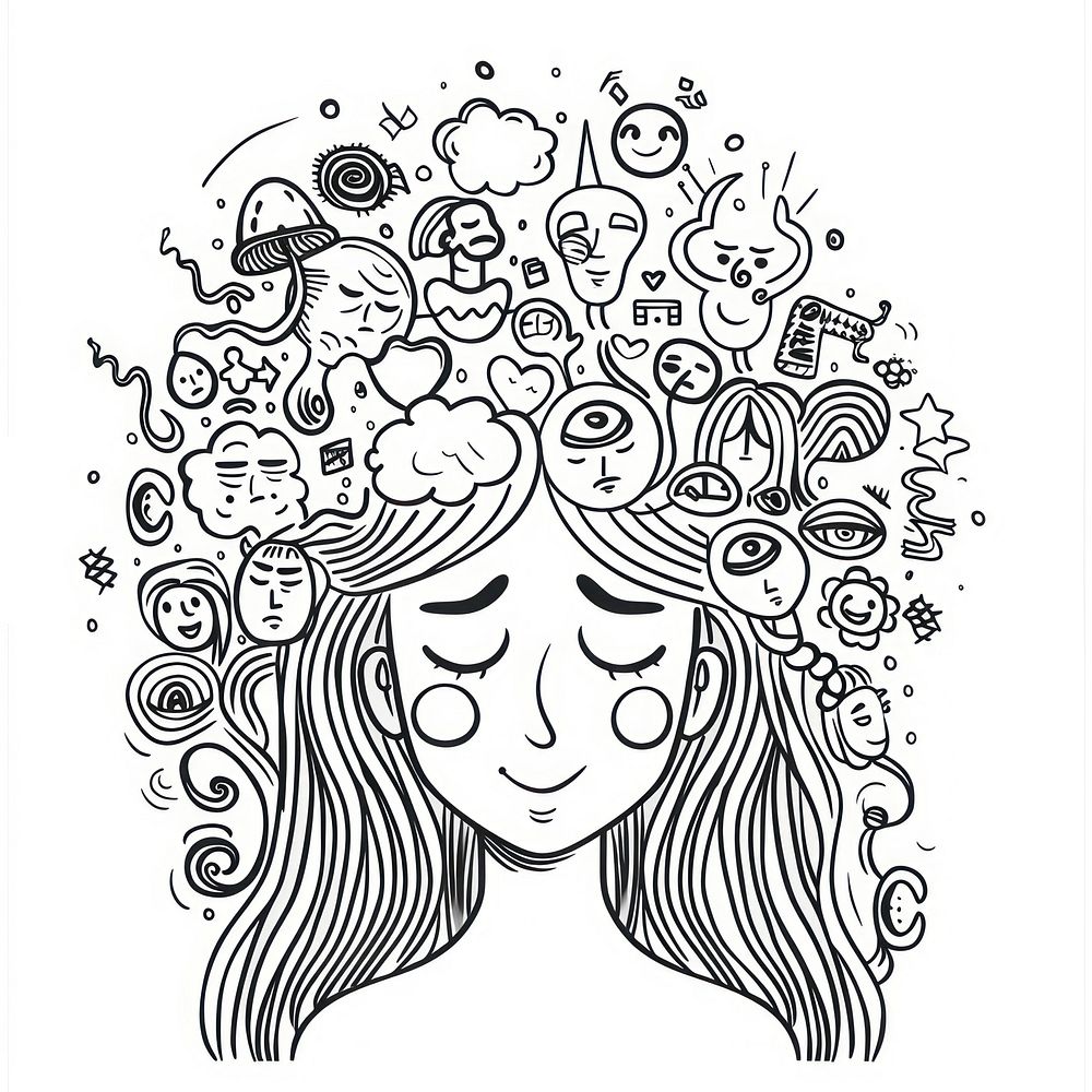 Mental health doodle drawing sketch | Premium Photo Illustration - rawpixel