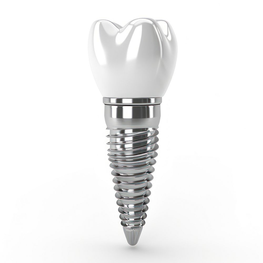 Teeth with implant screw electronics protection machine.