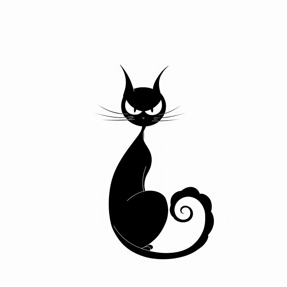 Black cat silhouette chandelier stencil.