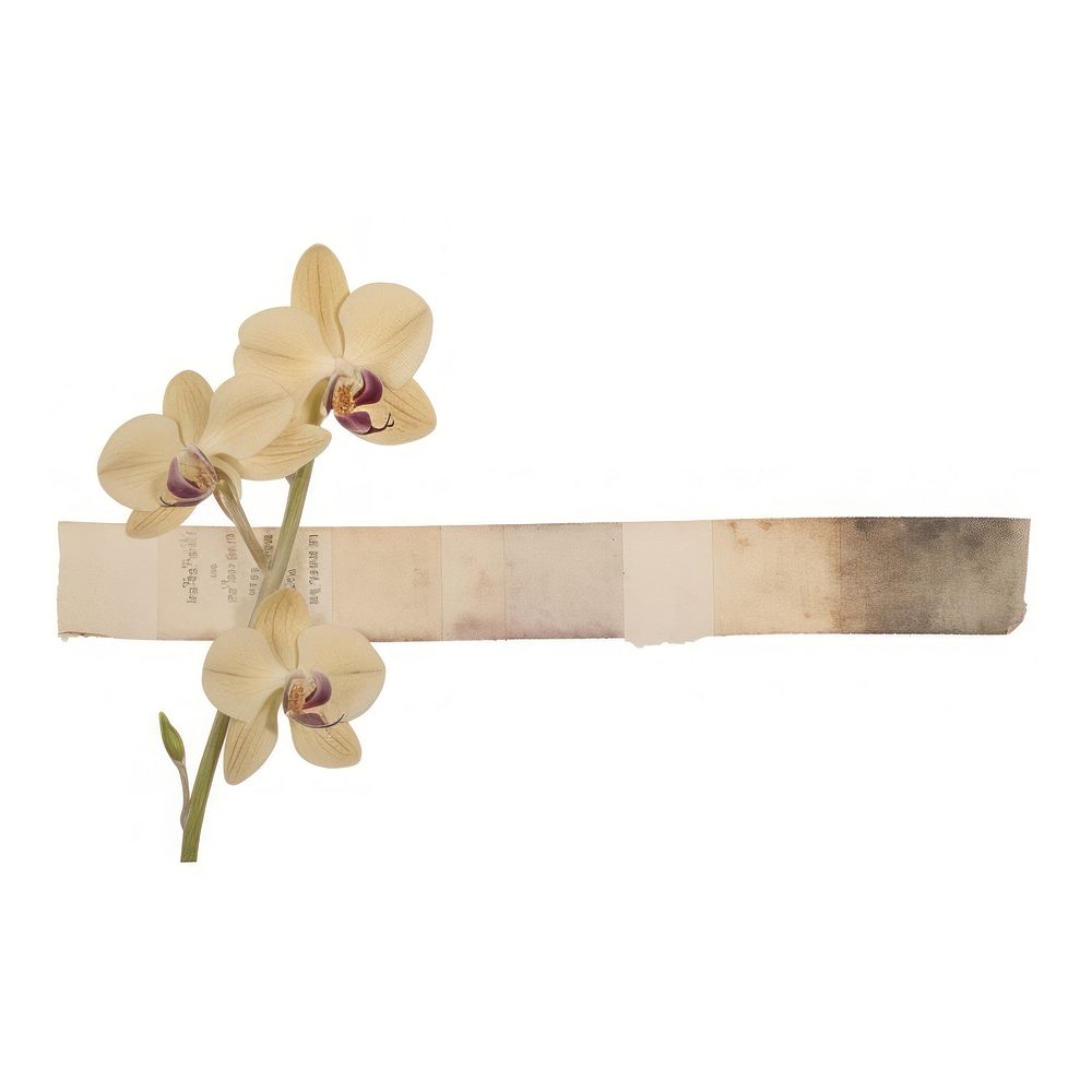 Orchid flower plant white background.
