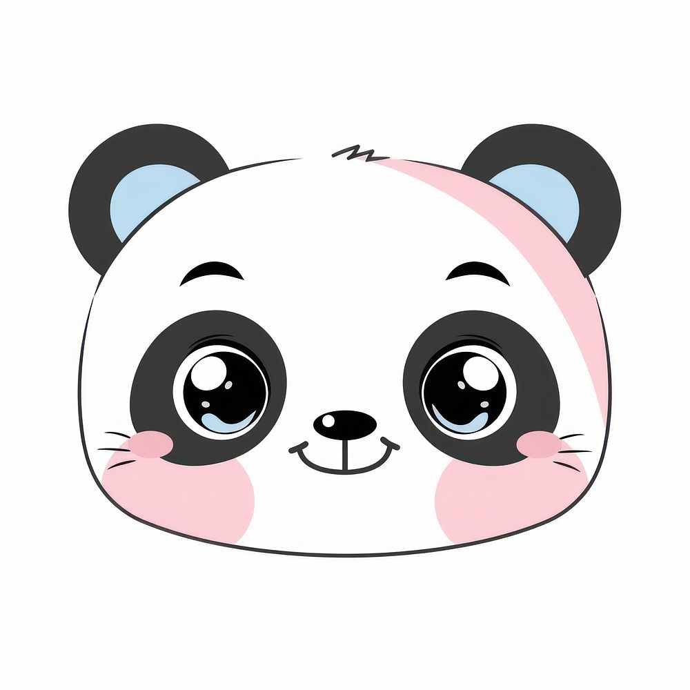 Cute panda face animal mammal cute.