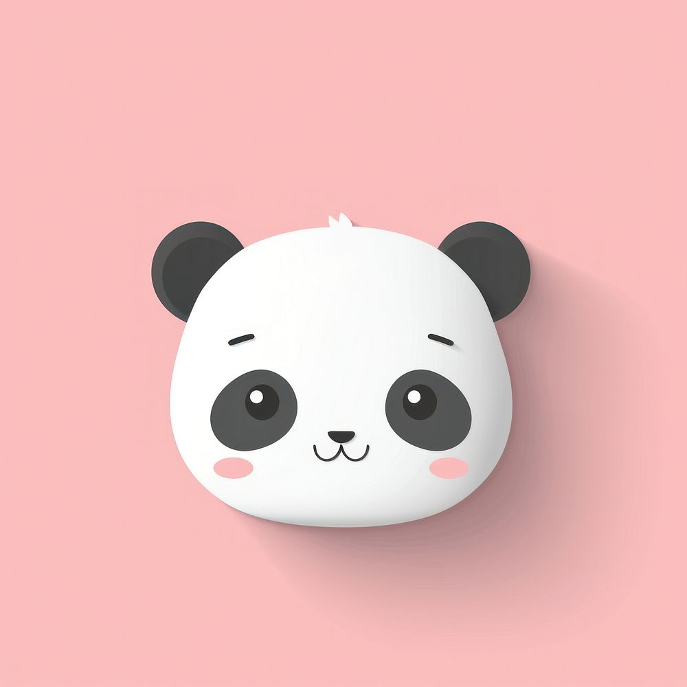 Cute panda face mammal animal cute.