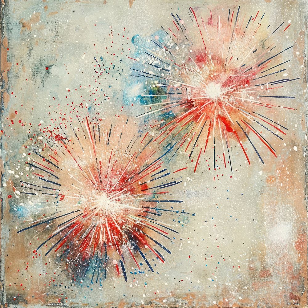 Fireworks fireworks painting canvas.