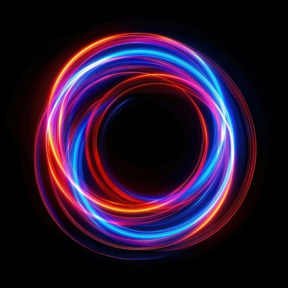 Glowing swirl light neon accessories.