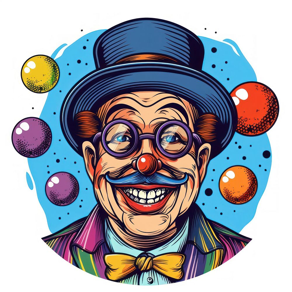 A juggling clown portrait fun photography.