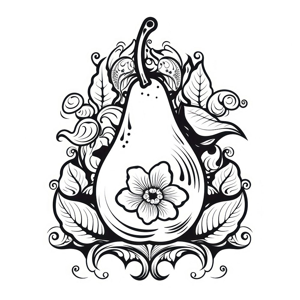 Pear illustrated graphics pattern.