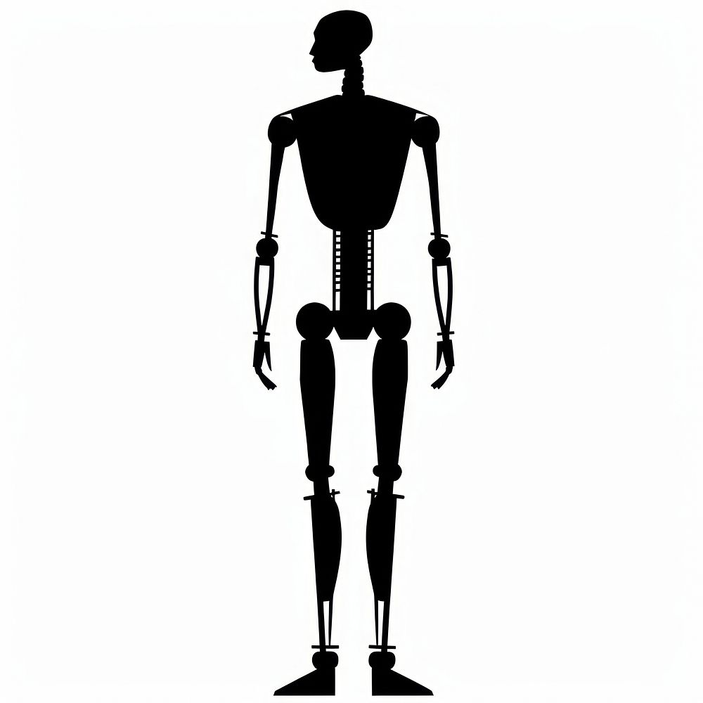 Robot silhouette clip art person adult human.