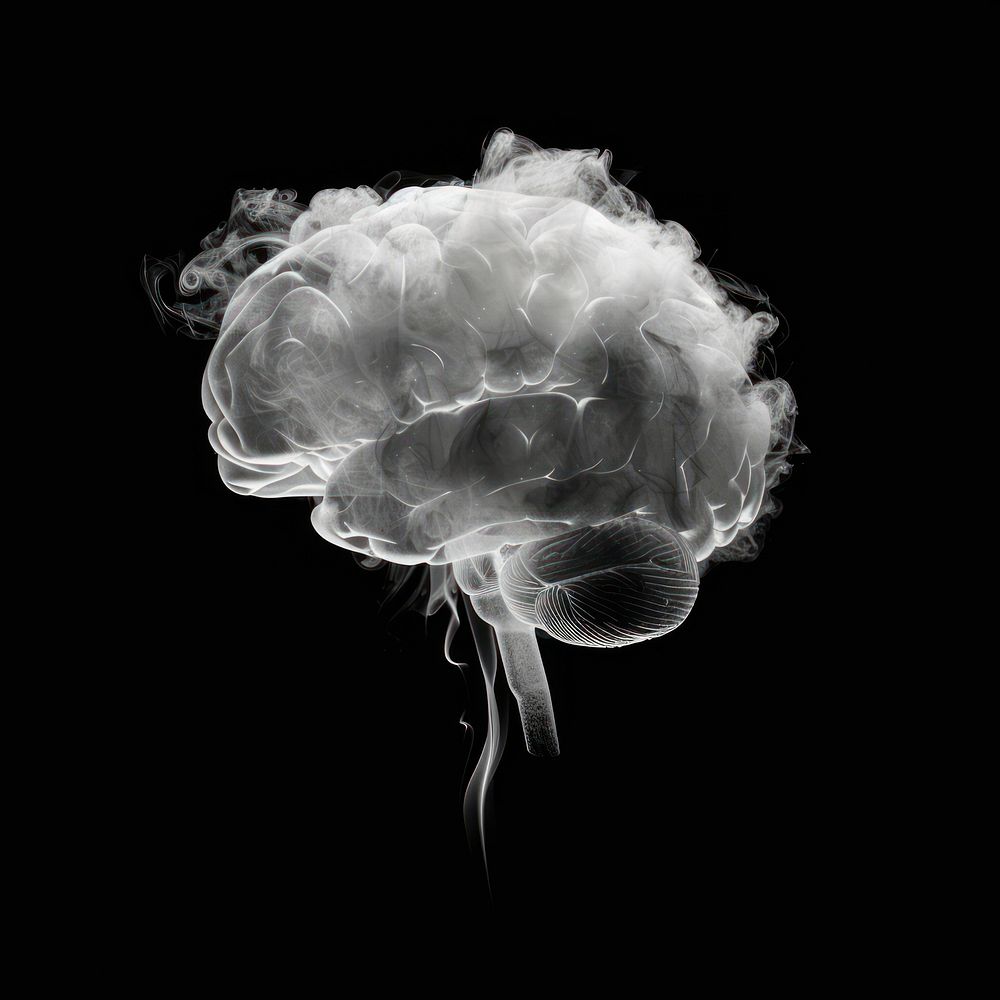 The isolated brain bubble minimal smoke effect chandelier lamp.