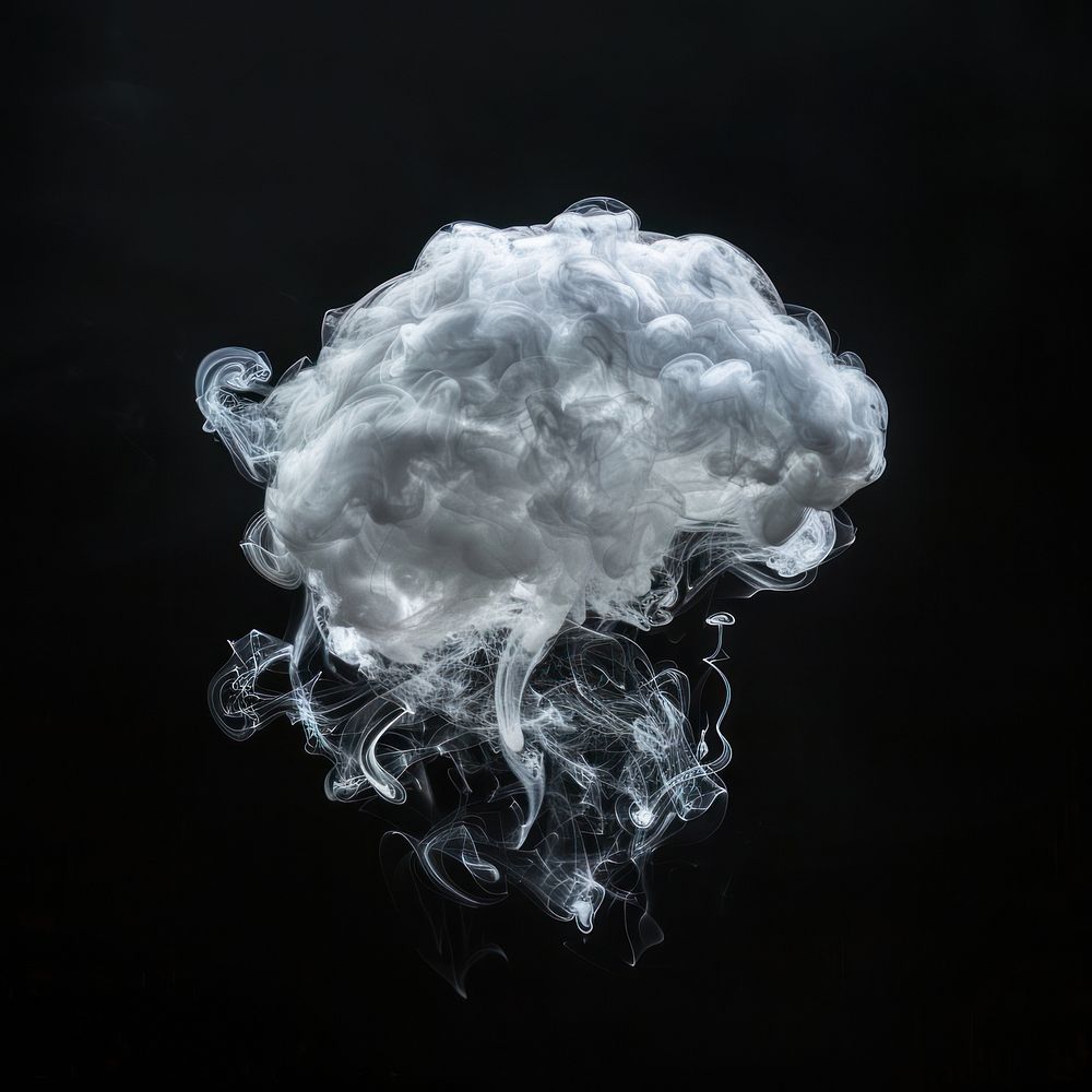The isolated brain bubble minimal smoke effect person human.