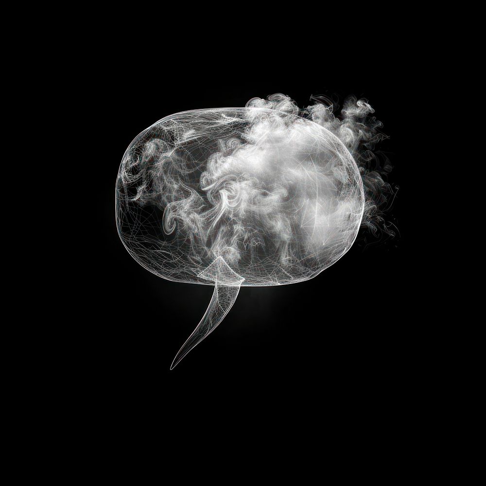 The isolated speech bubble minimal smoke effect astronomy outdoors nature.