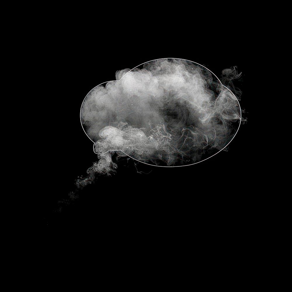 The isolated speech bubble minimal smoke effect astronomy outdoors nature.