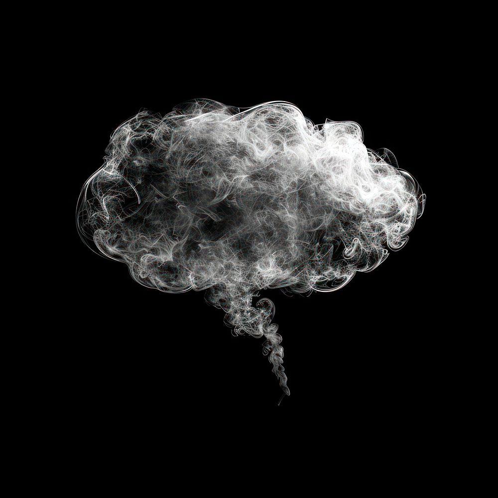 The isolated speech bubble minimal smoke effect person human.