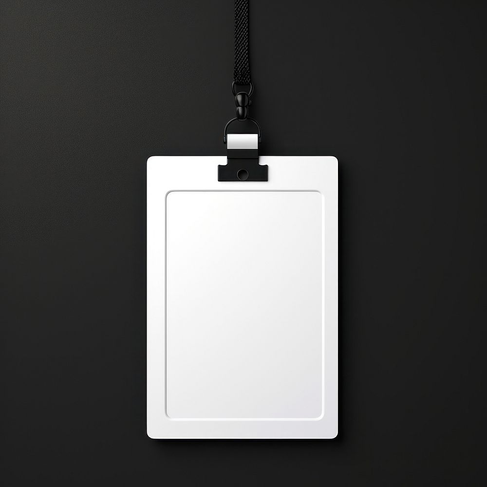 A blank white id card accessories electronics accessory.