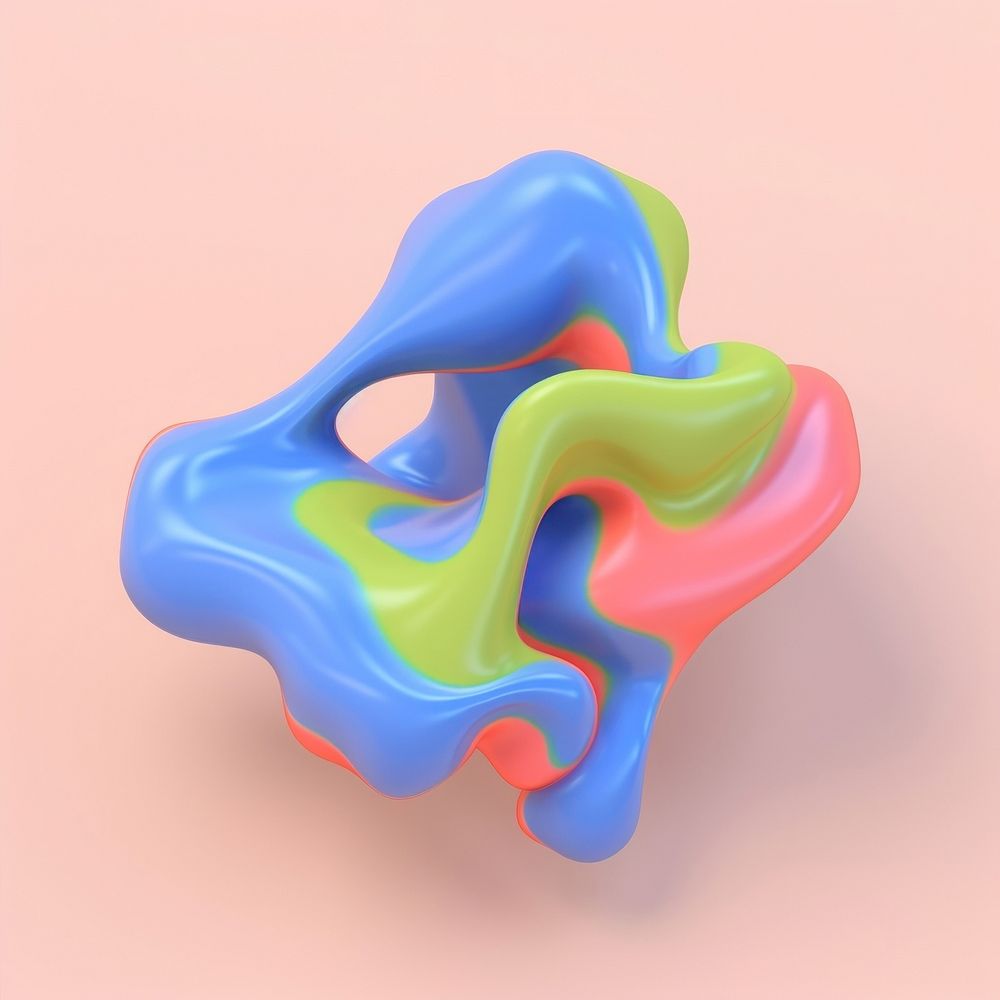 3d render of abstract fluid shape represent of basic shape furniture balloon chair.