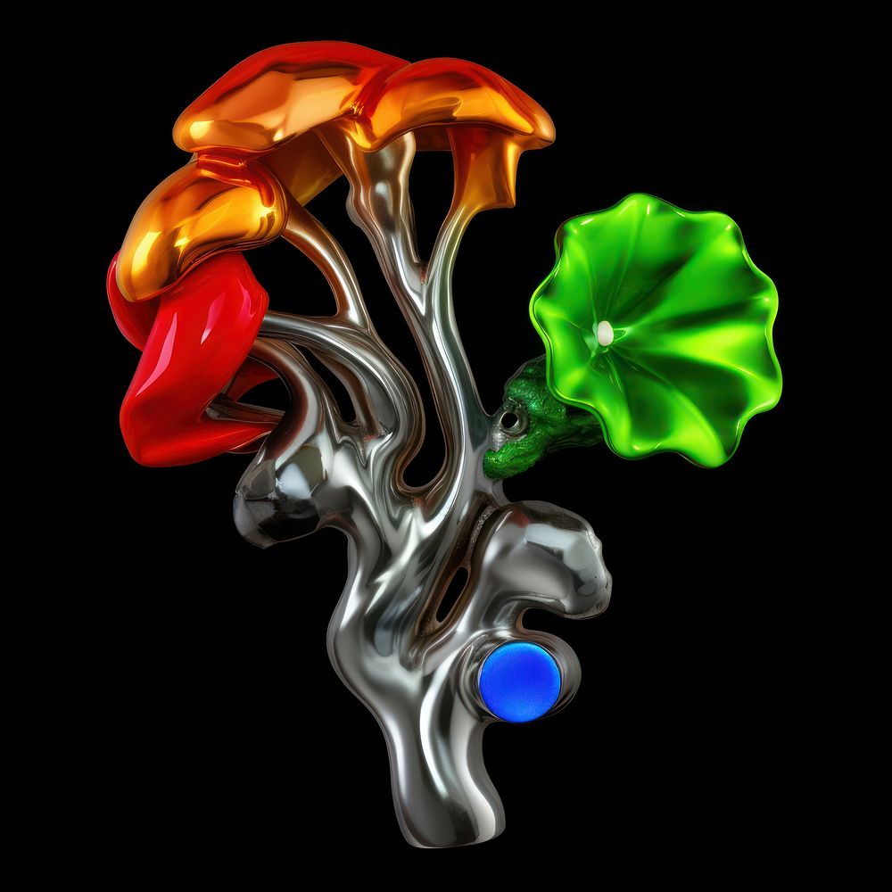 A plastic flower biology abstract from made of different types of texture accessories accessory graphics.