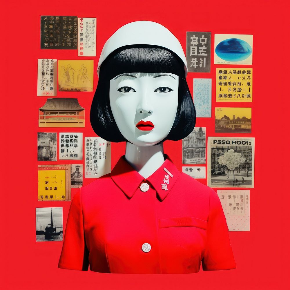 Pop japan traditional art collage represent of japan culture advertisement publication brochure.