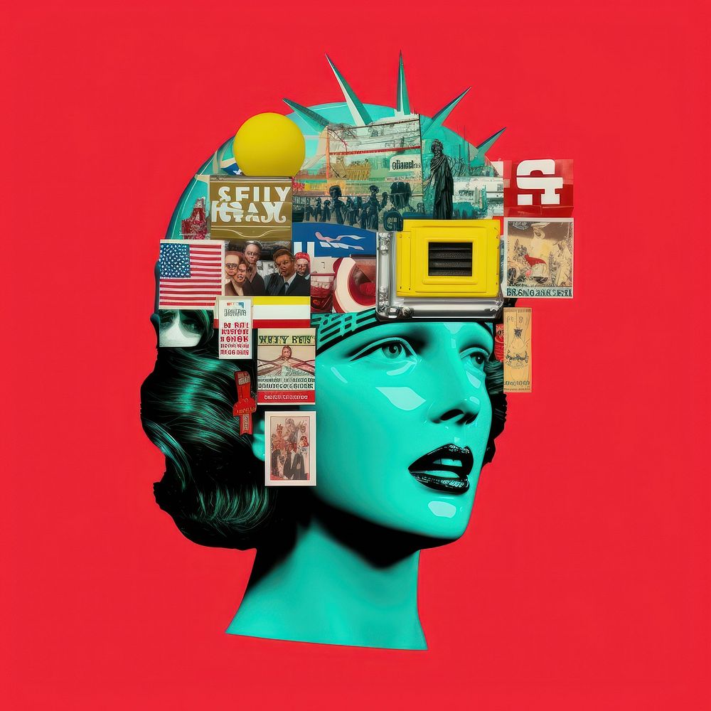 Pop USA traditional art collage | Free Photo Illustration - rawpixel