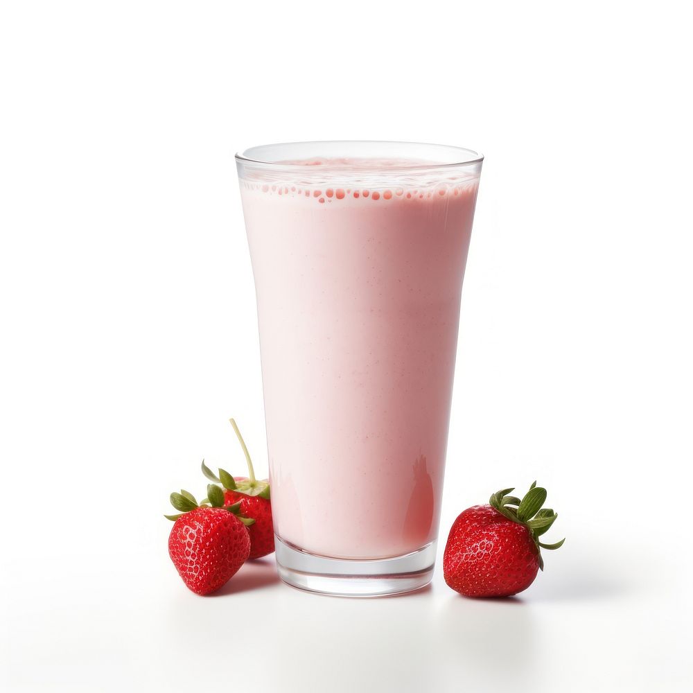 Strawberry milk milkshake beverage.