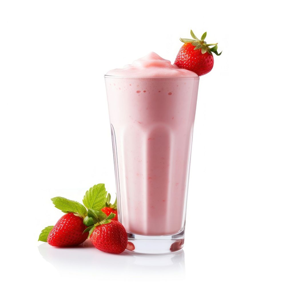 Strawberry milk milkshake beverage.