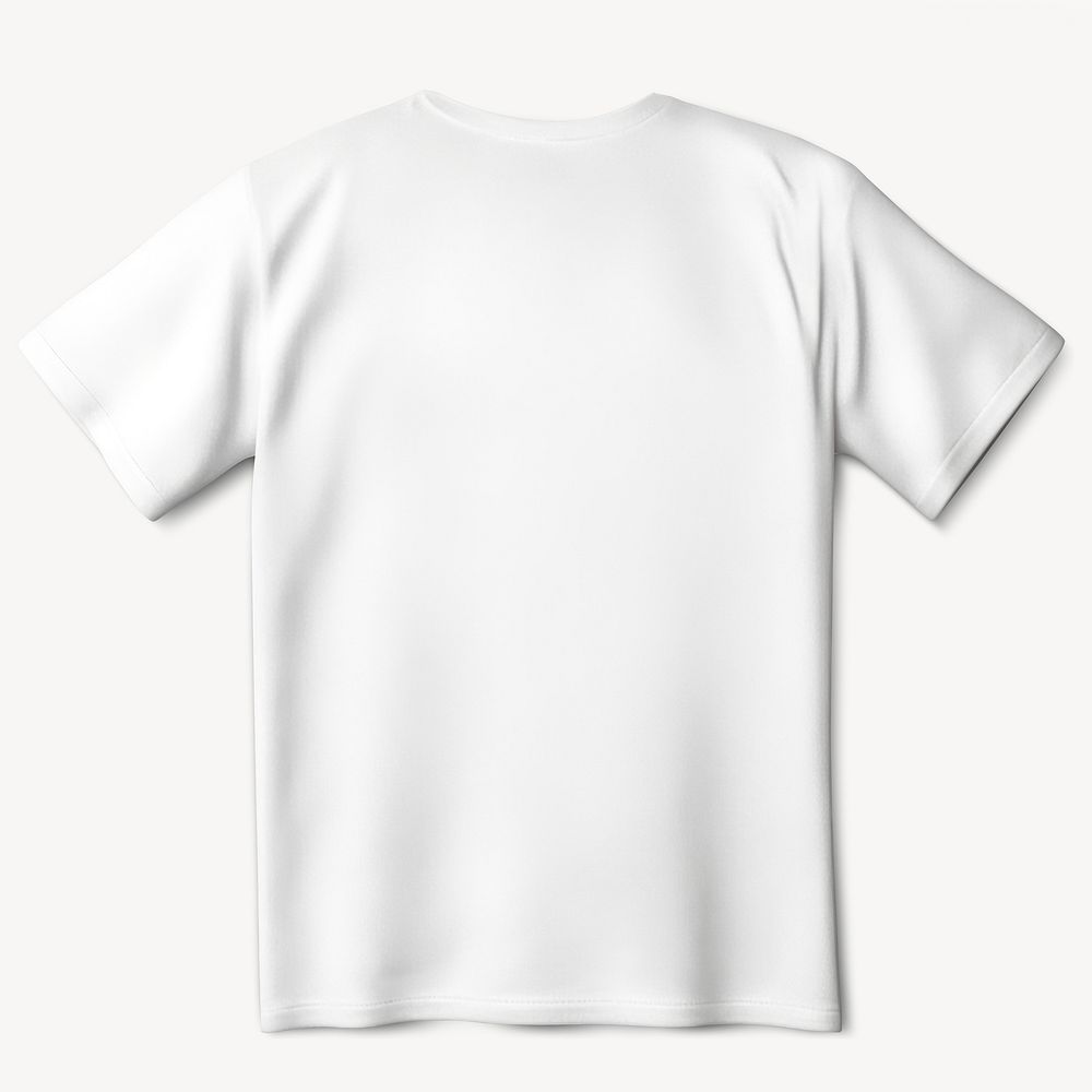 White simple t-shirt mockup flat lay