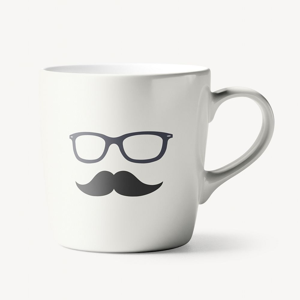Mustache ceramic mug