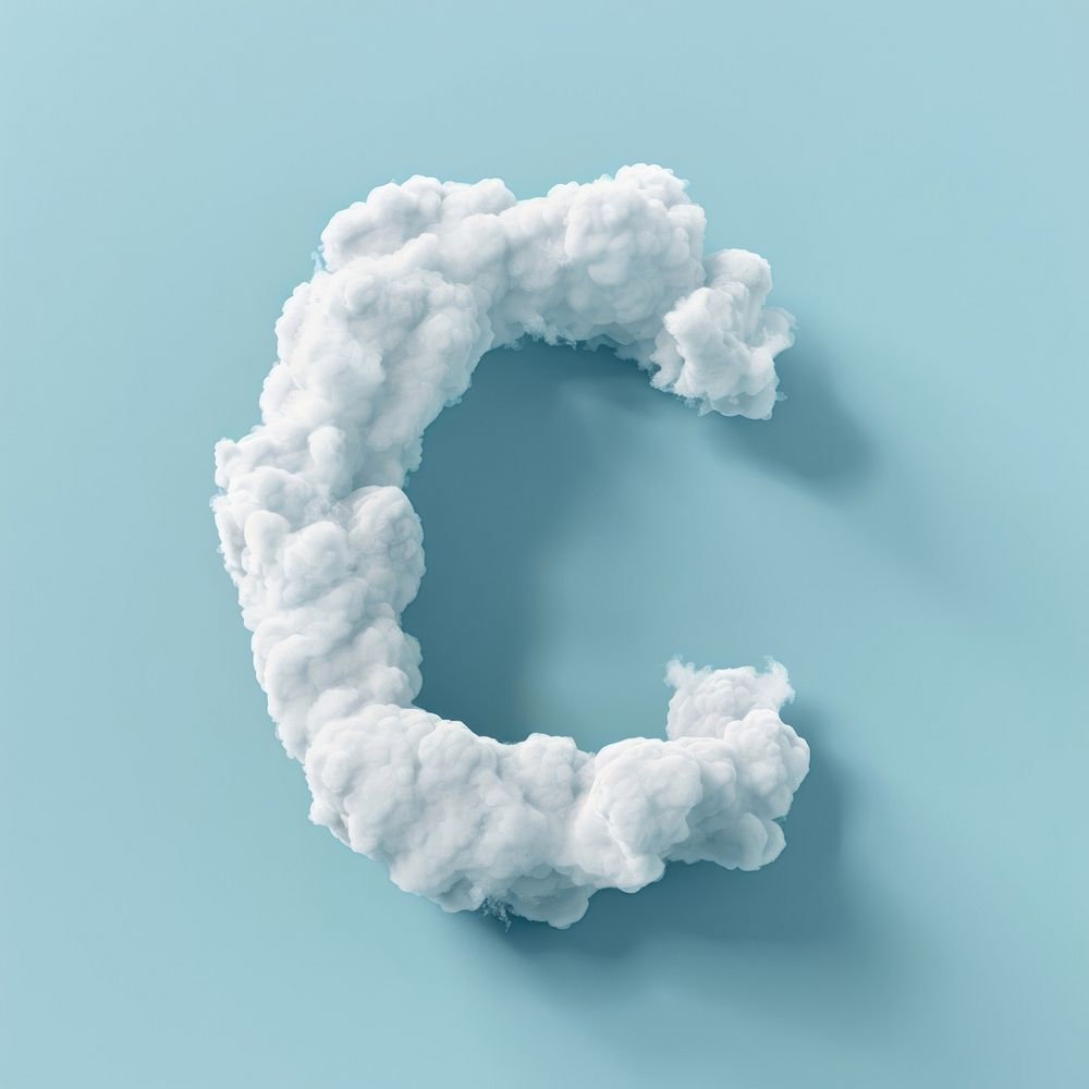 Letter C cloud outdoors snowman.
