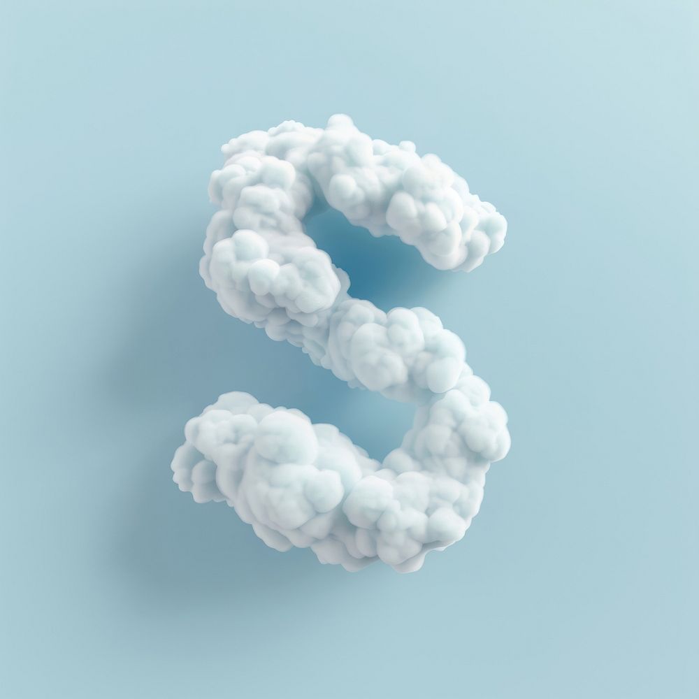 Letter S cloud outdoors nature.