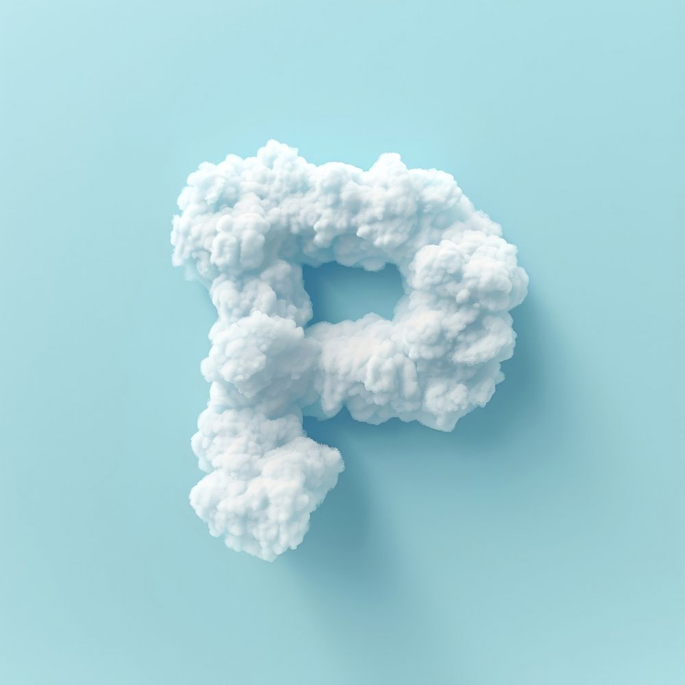 Letter P cloud outdoors snowman.