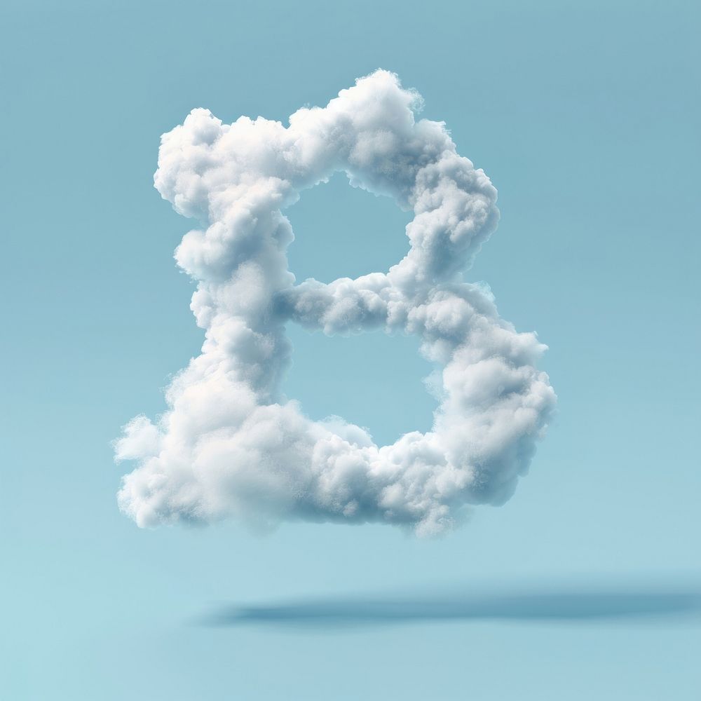Letter B symbol cloud outdoors.