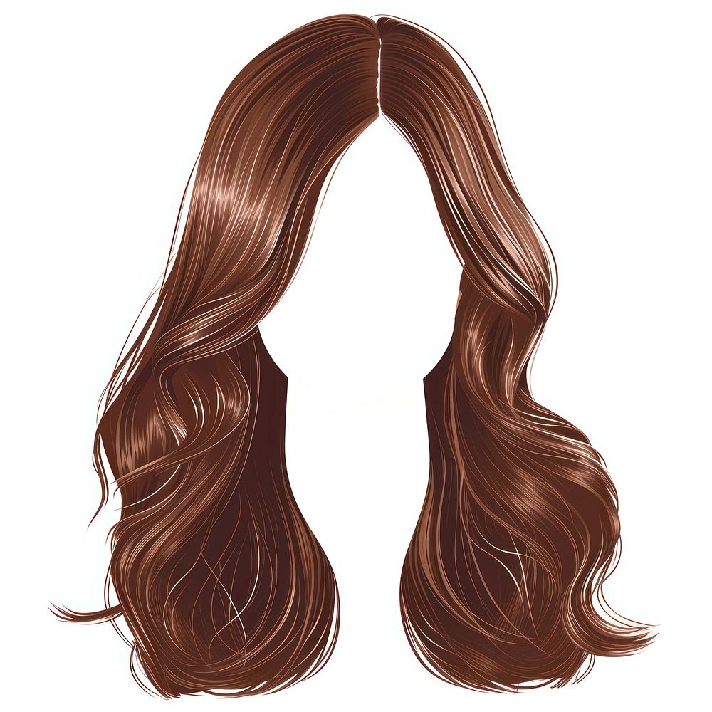 Brown hair stlye adult white background hairstyle.