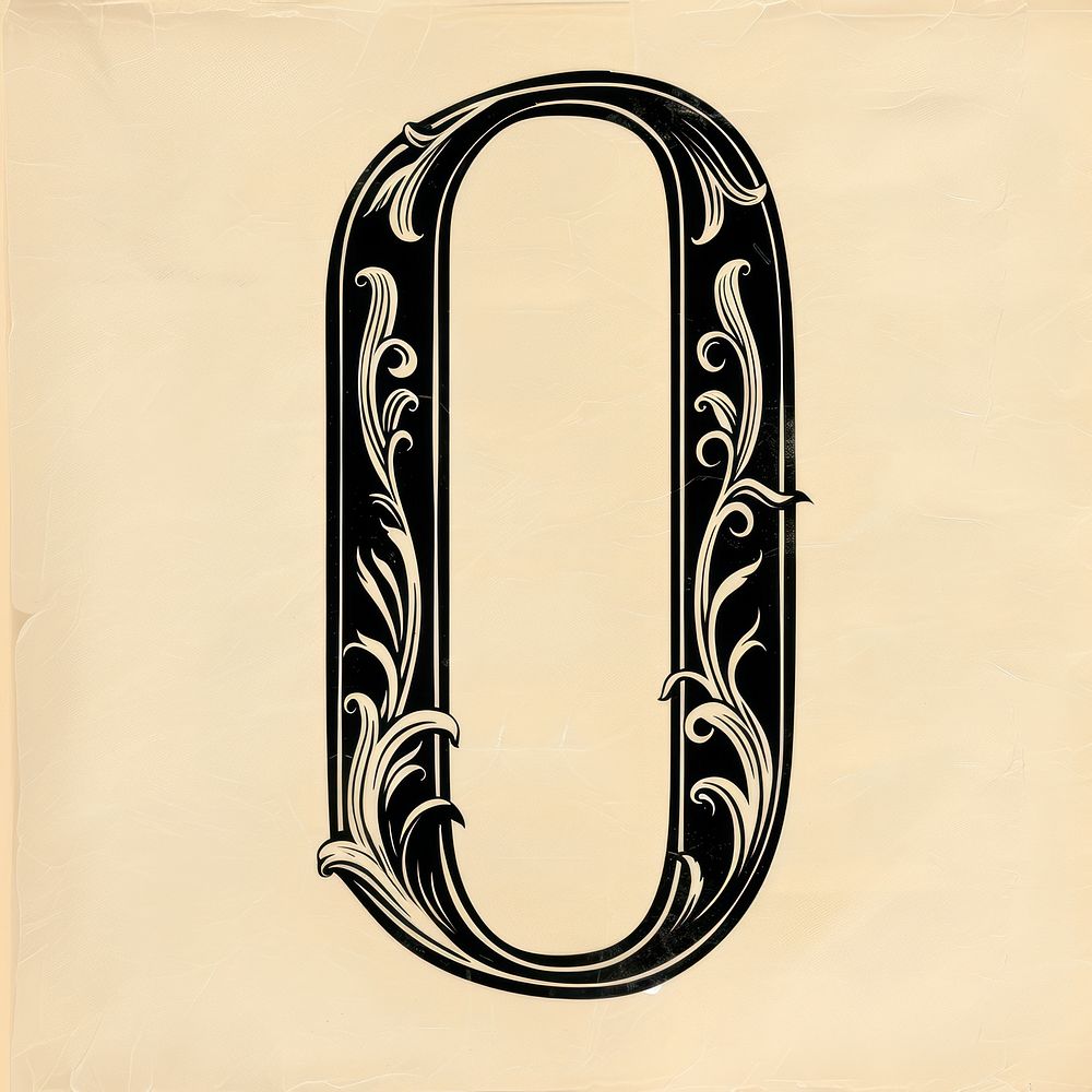 0 Number alphabet horseshoe logo text.