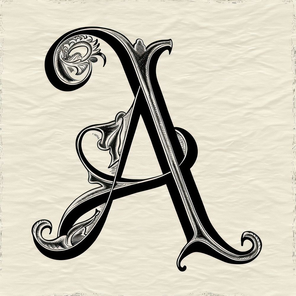 A letter alphabet calligraphy handwriting ampersand.