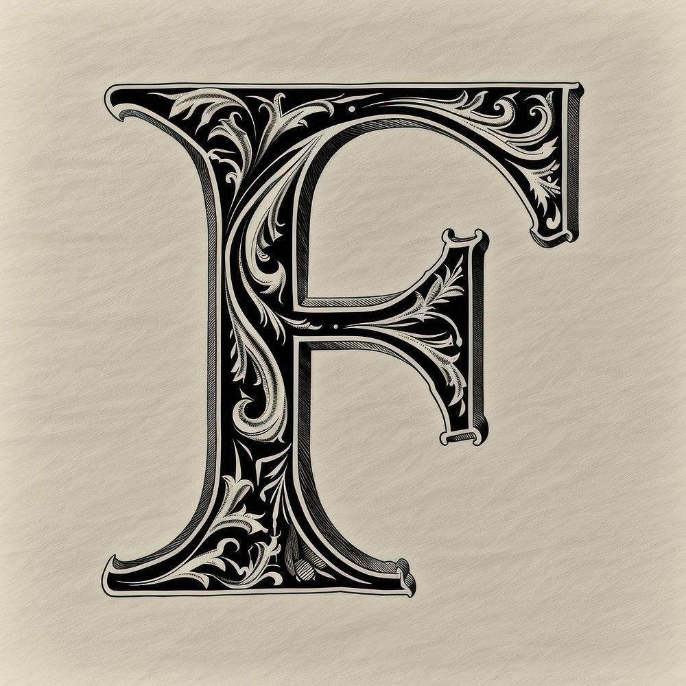 F letter alphabet symbol number cross.