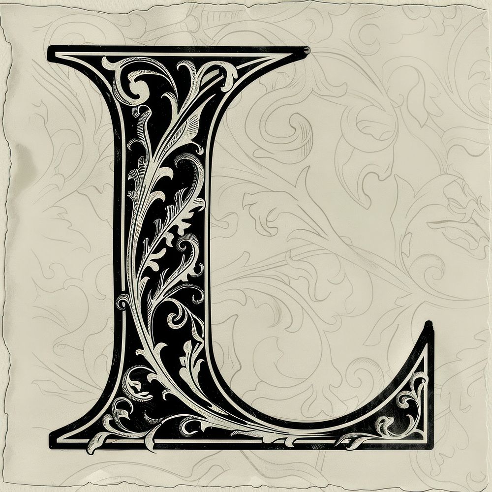 L letter alphabet art electronics graphics.