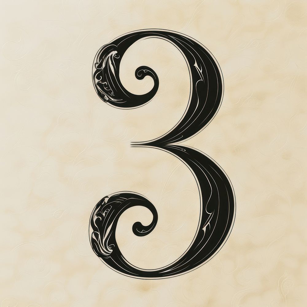 Number 3 alphabet number ampersand symbol.